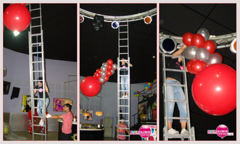 Decoración con globos discoteca Decoración con globos para discoteca